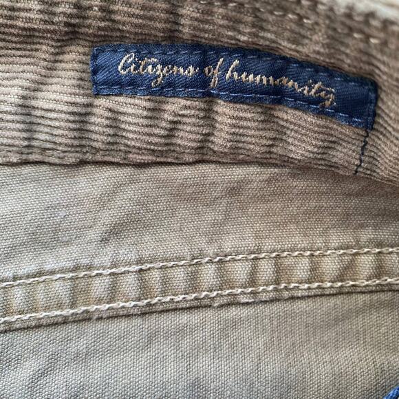 New Citizens of Humanity by Jerome Dahan Brown Corduroy Micro Mini Skirt Size 28 - Picture 10 of 11